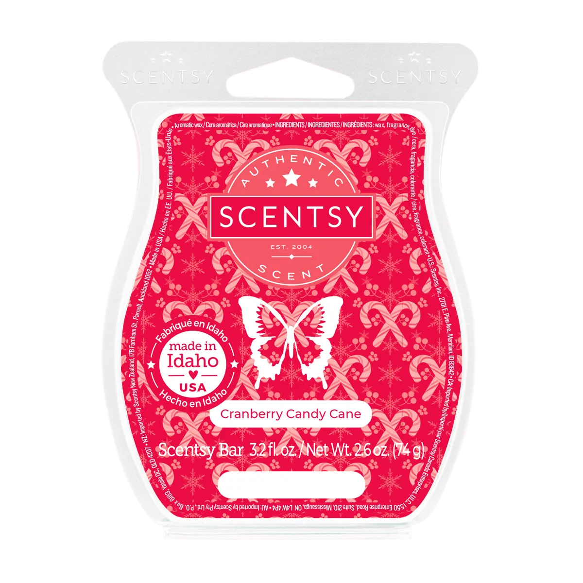 Cranberry Candy Cane Scentsy Bar