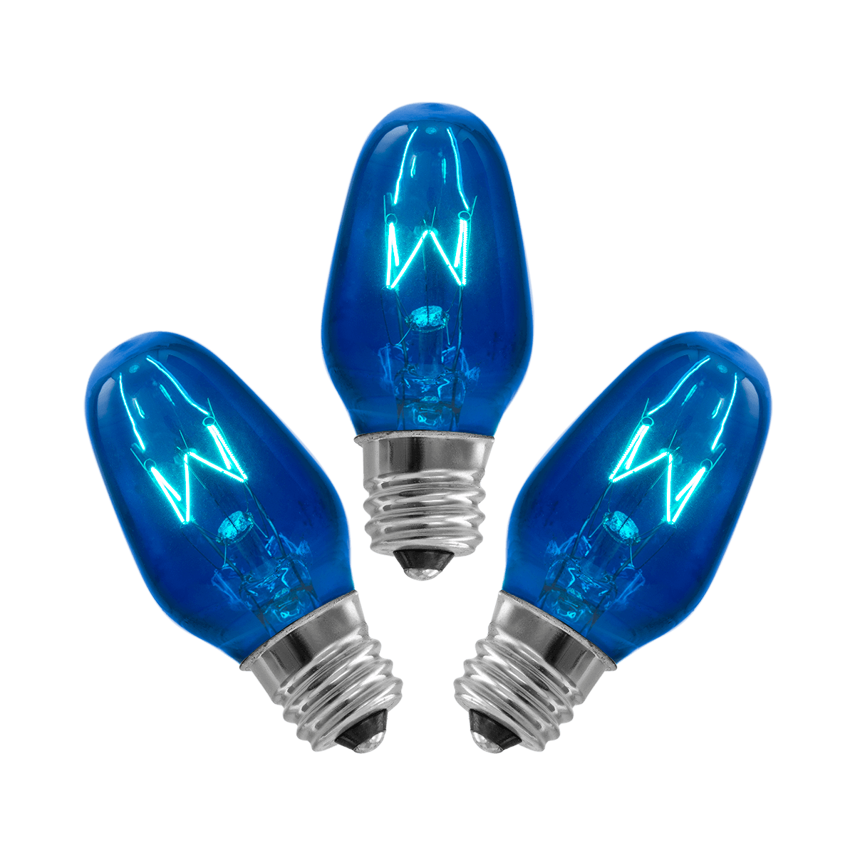 15-Watt Light Bulb - 3-pack - Blue
