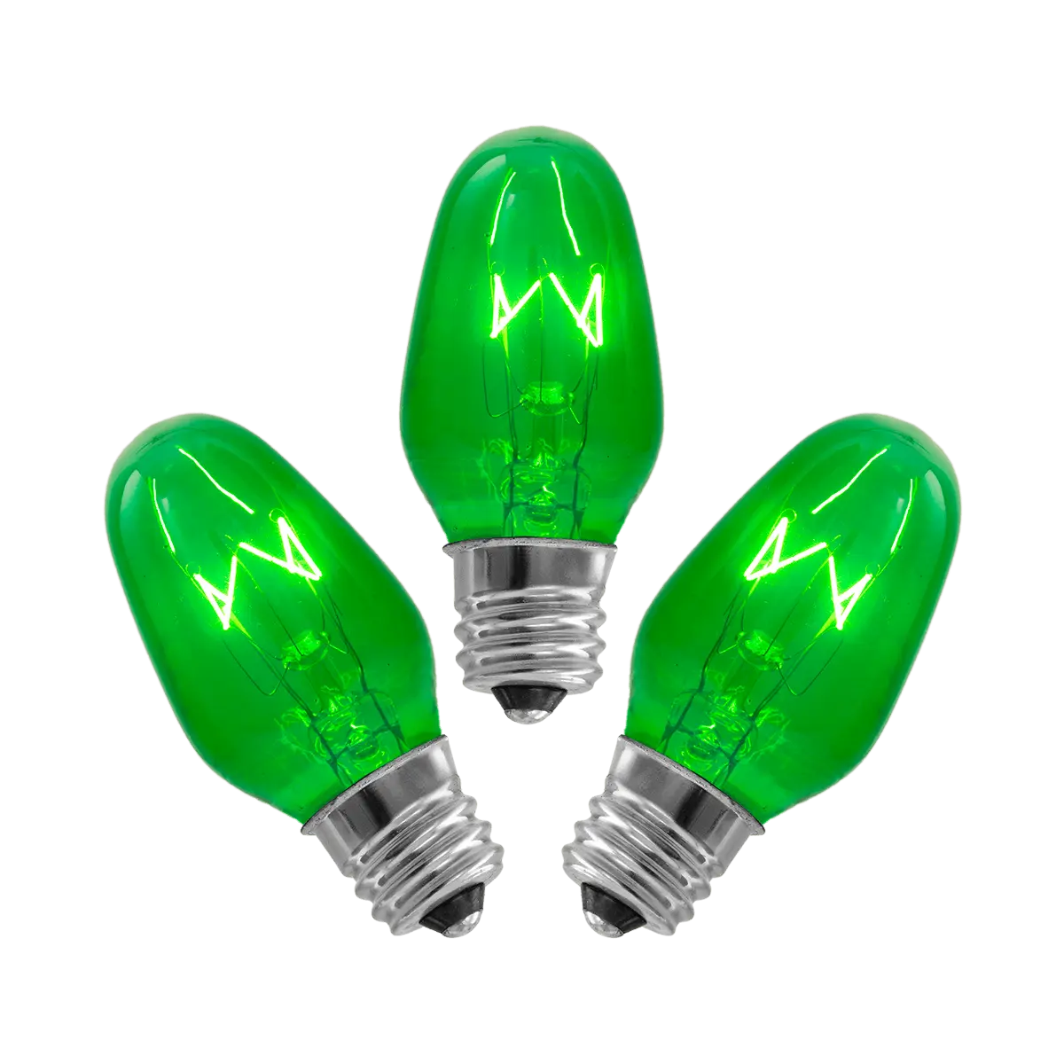 15-Watt Bulb - 3-pack - Green