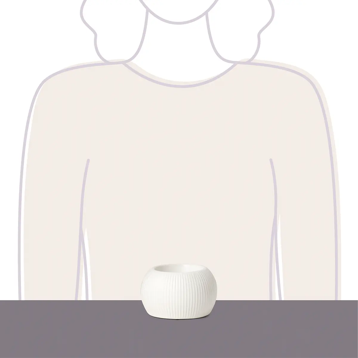 White Fluted Warmer - Image 3