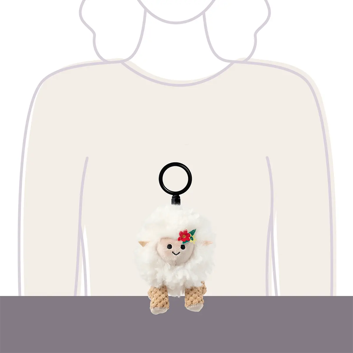 Iris the Sheep Scentsy Buddy Clip + Black Raspberry Vanilla fragrance - Image 2