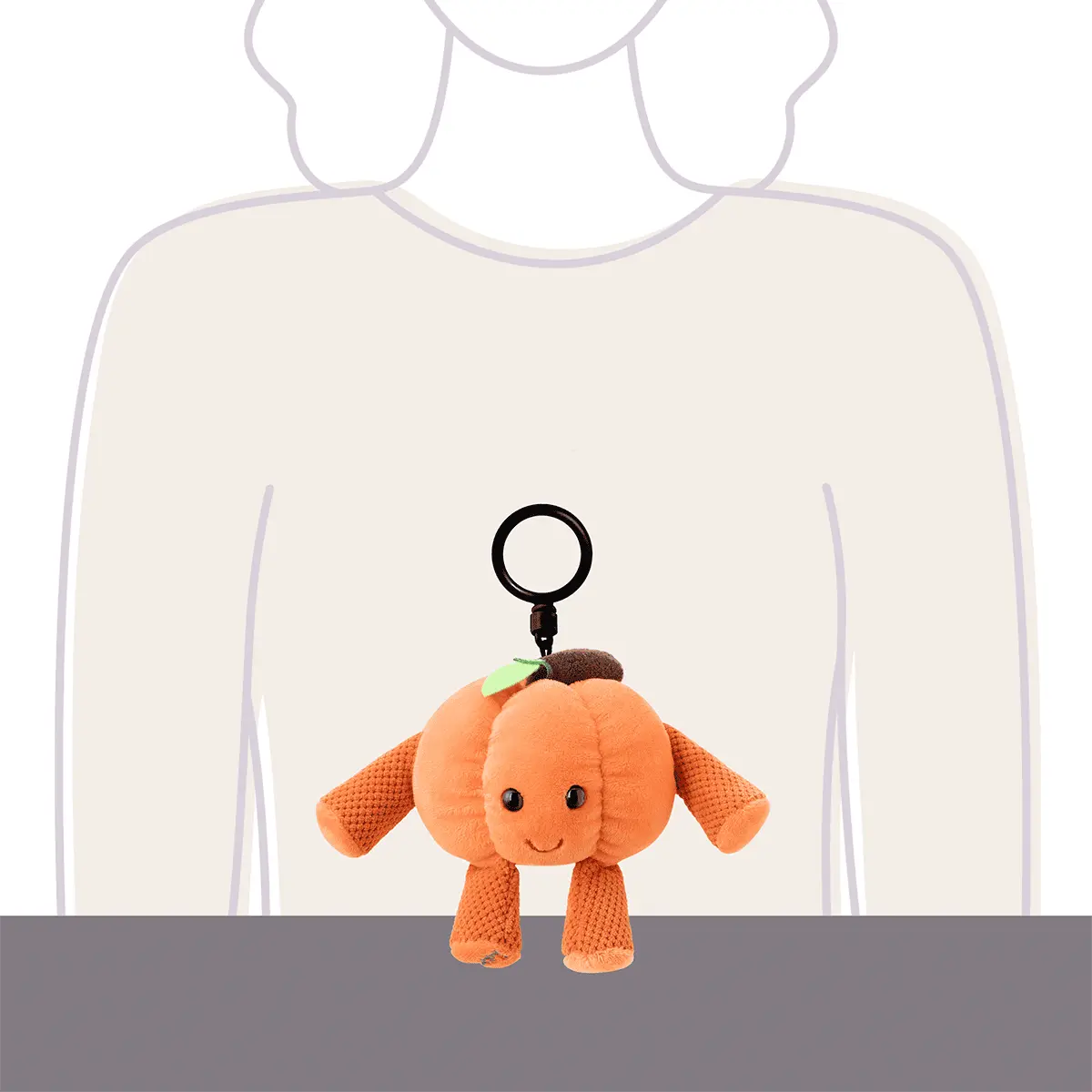 Jinx the Pumpkin Scentsy Buddy Clip - Image 2