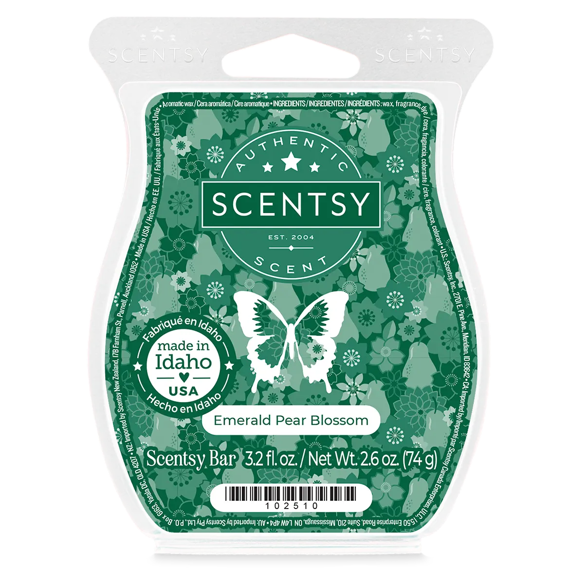 Emerald Pear Blossom Scentsy Bar