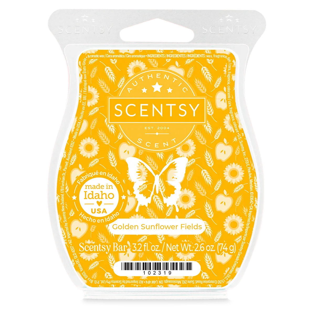 Golden Sunflower Fields Scentsy Bar