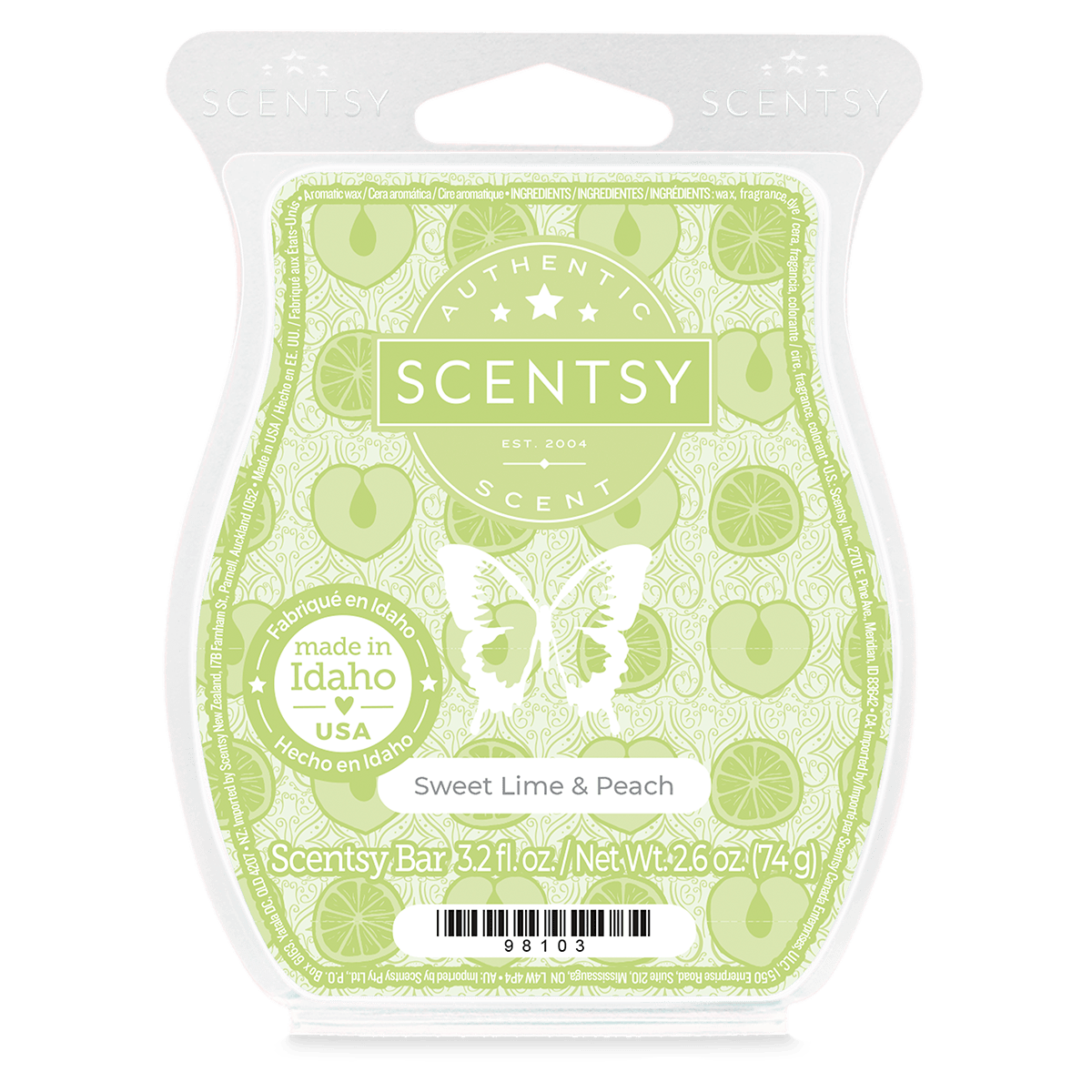 Sweet Lime & Peach Scentsy Bar
