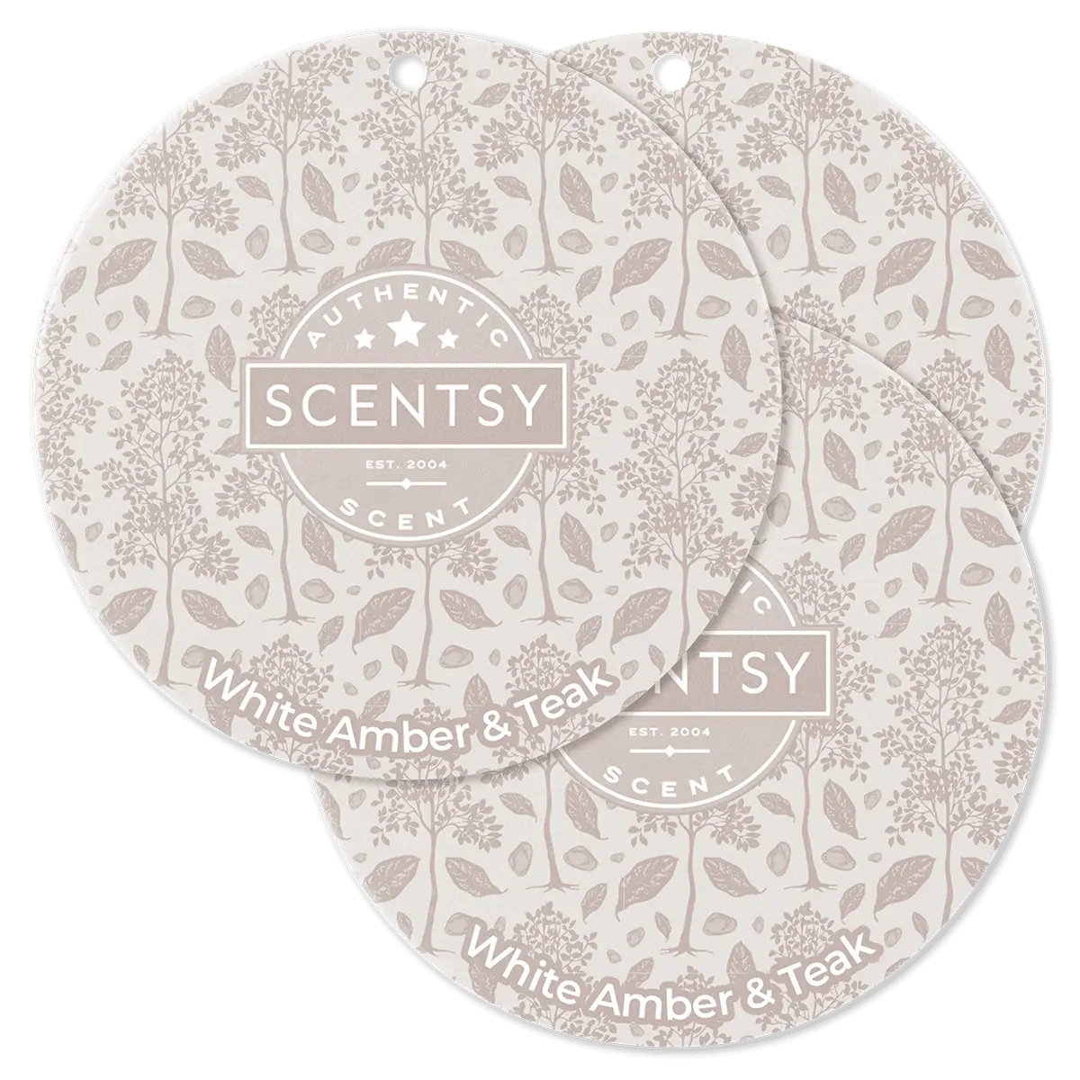 White Amber & Teak Scent Circle 3-Pack