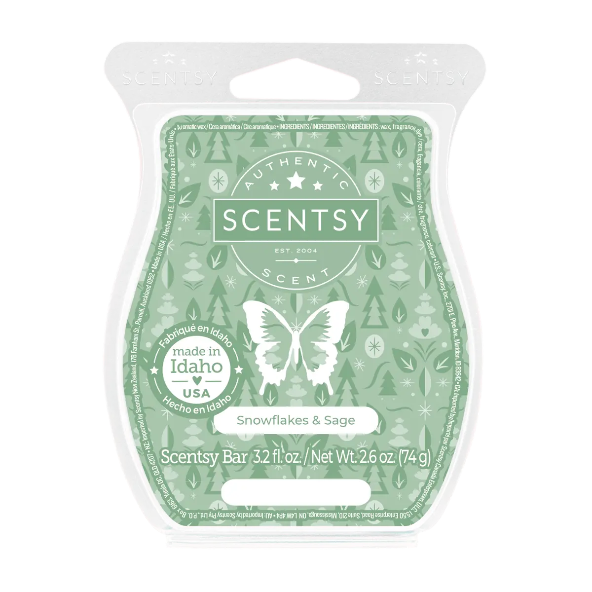 Snowflakes & Sage Scentsy Bar