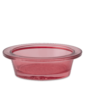 Pink Glass Dish (Round Lip 84 mm x 27 mm)