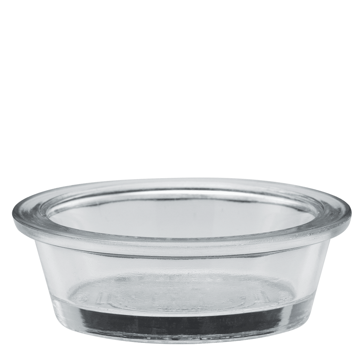 Clear Glass Round Big Lip Dish (80x25MM)