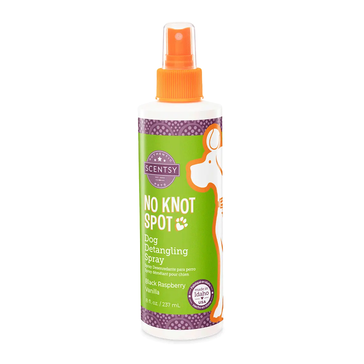 Black Raspberry Vanilla No Knot Spot Dog Detangling Spray