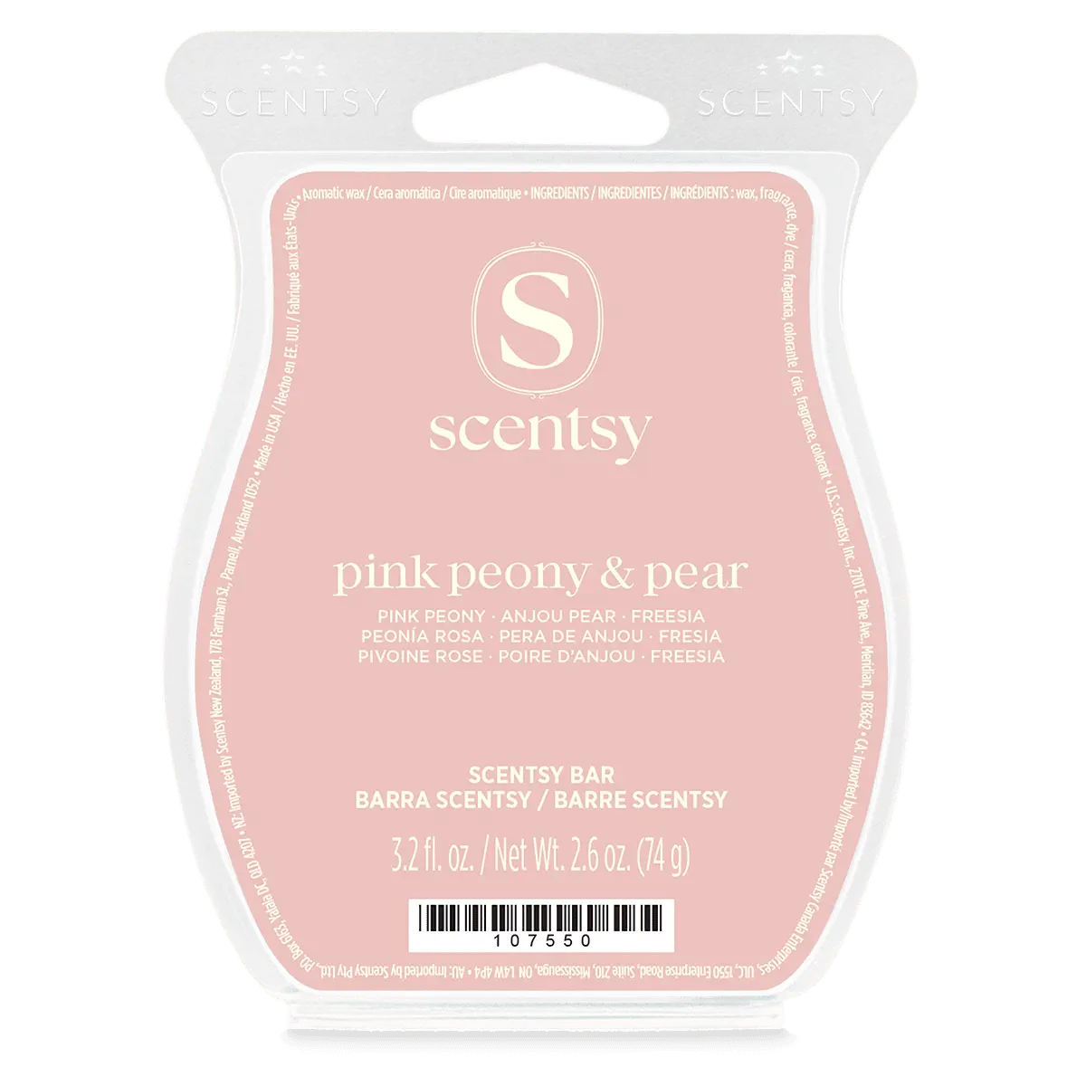 Pink Peony & Pear Scentsy Bar