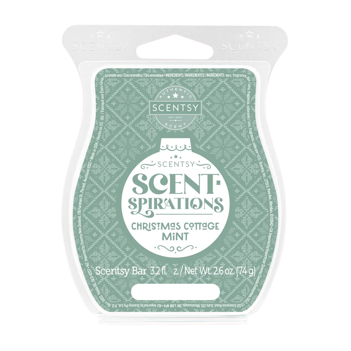 Christmas Cottage Mint Scentsy Bar