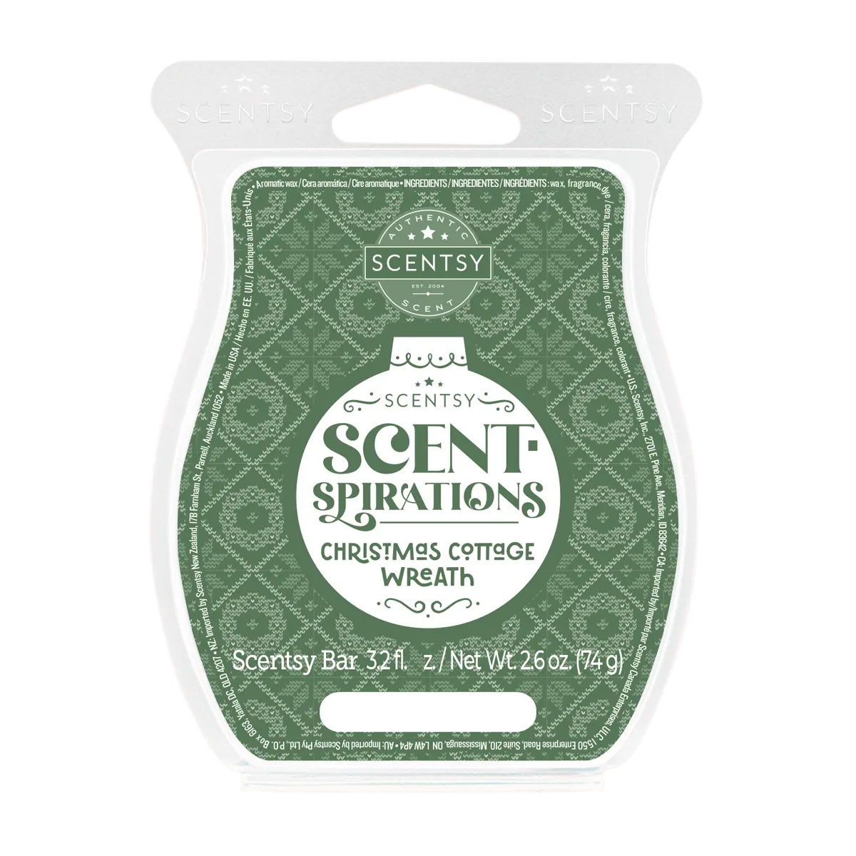 Christmas Cottage Wreath Scentsy Bar