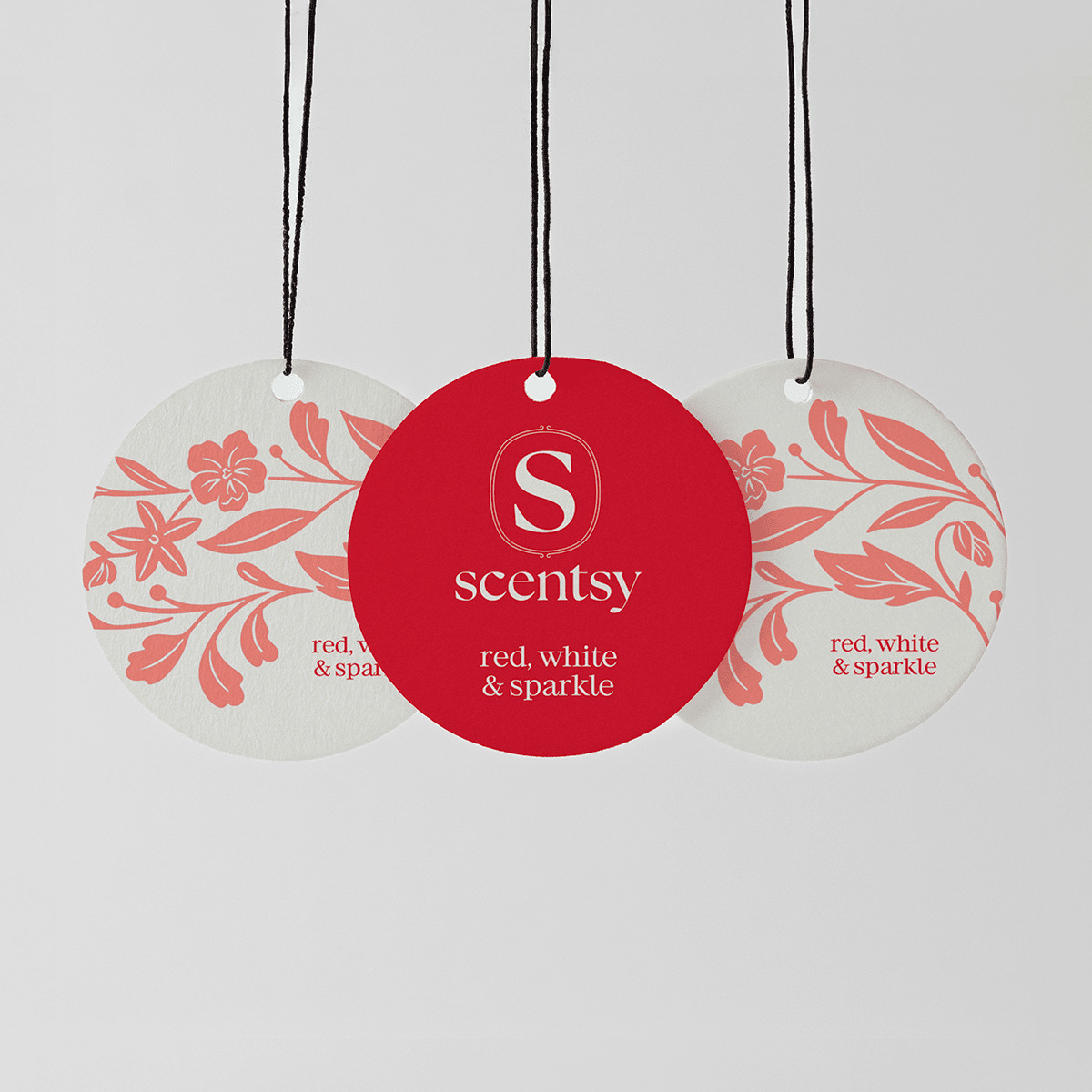 Red, White & Sparkle Scent Circle 3-Pack