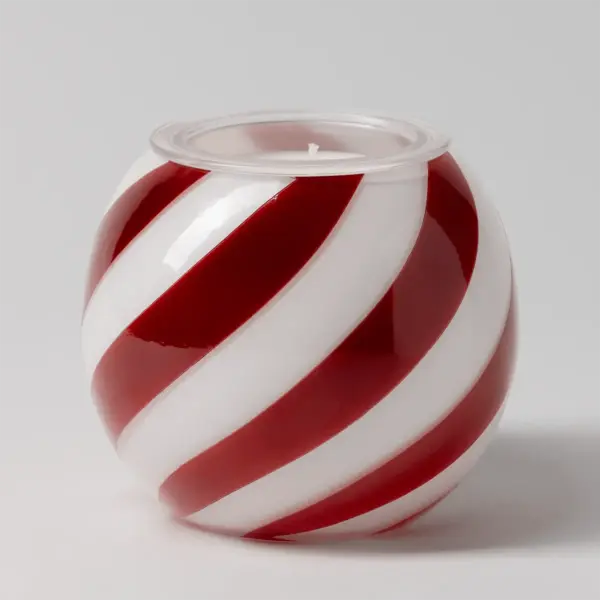 Candy Cane Swirl Candle Holder