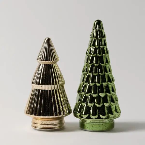 LED Décor Trees – Gold and Green